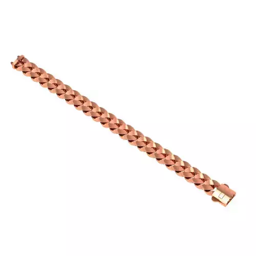 15 - 11 MM Gold Miami Cuabn Link Chain Bracelet  3D print model
