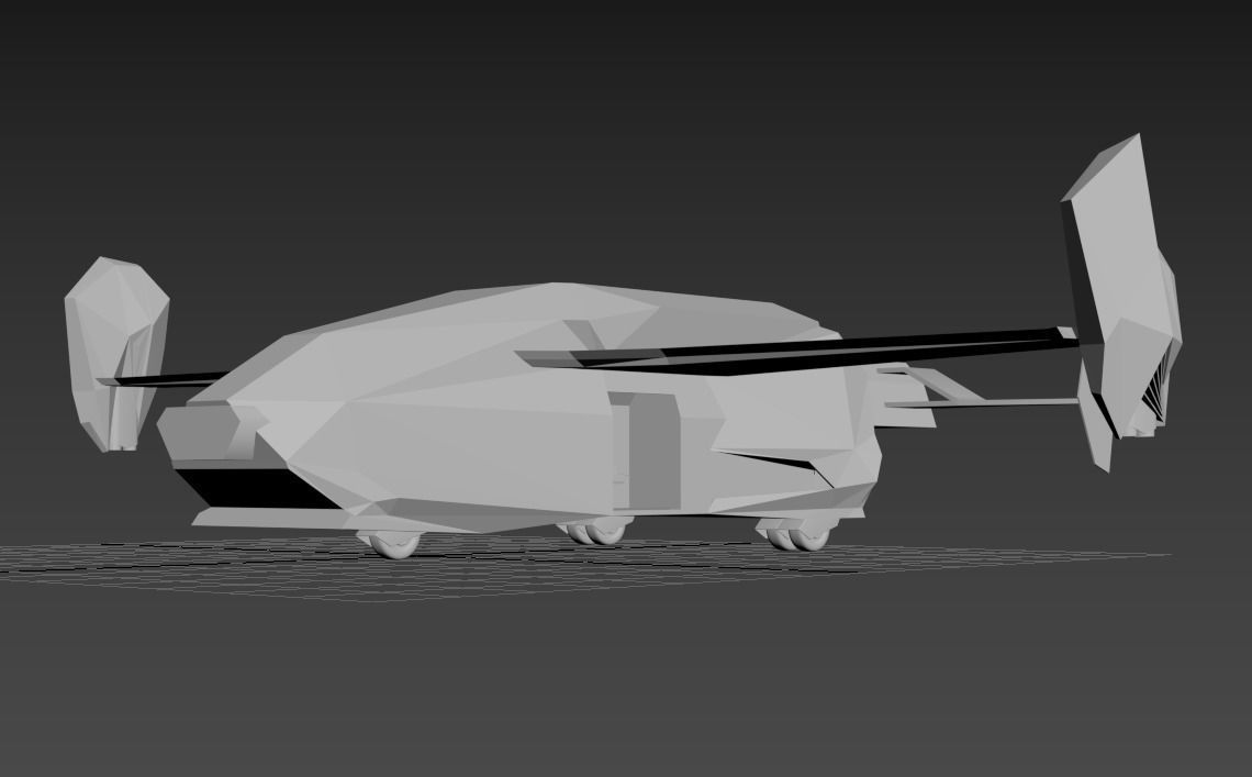 Aircraft inspired from valorant Low-poly 3D model_8