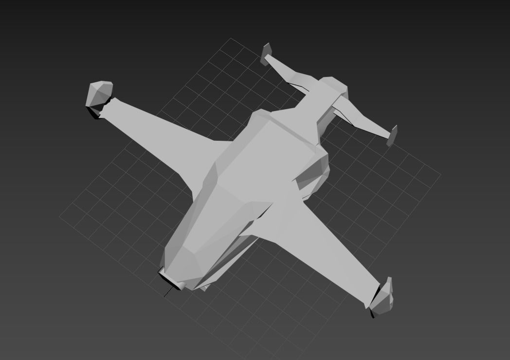 Aircraft inspired from valorant Low-poly 3D model_9