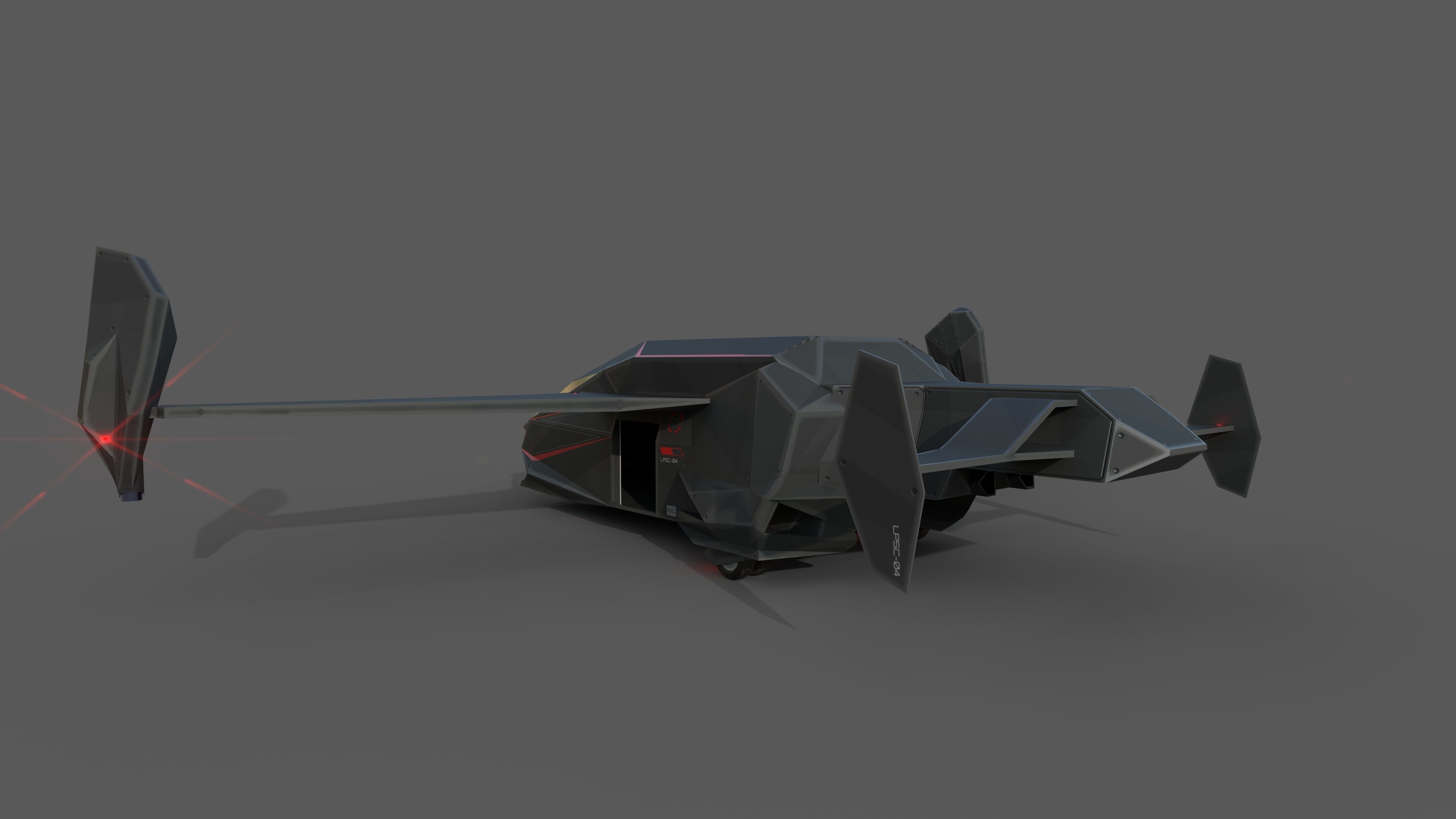 Aircraft inspired from valorant Low-poly 3D model_1