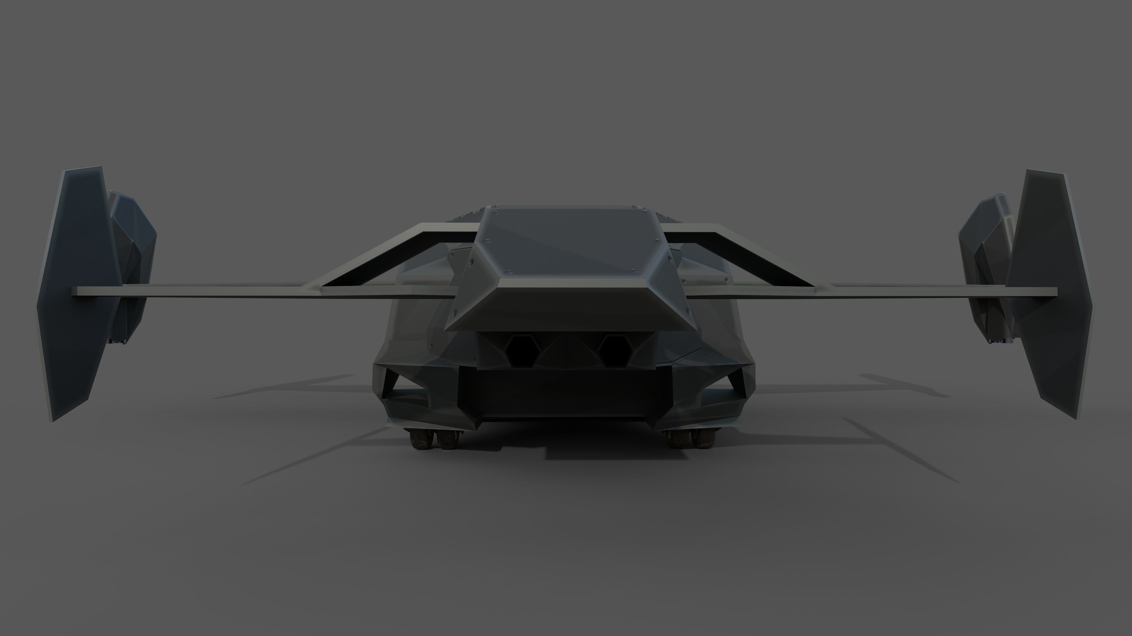 Aircraft inspired from valorant Low-poly 3D model_5