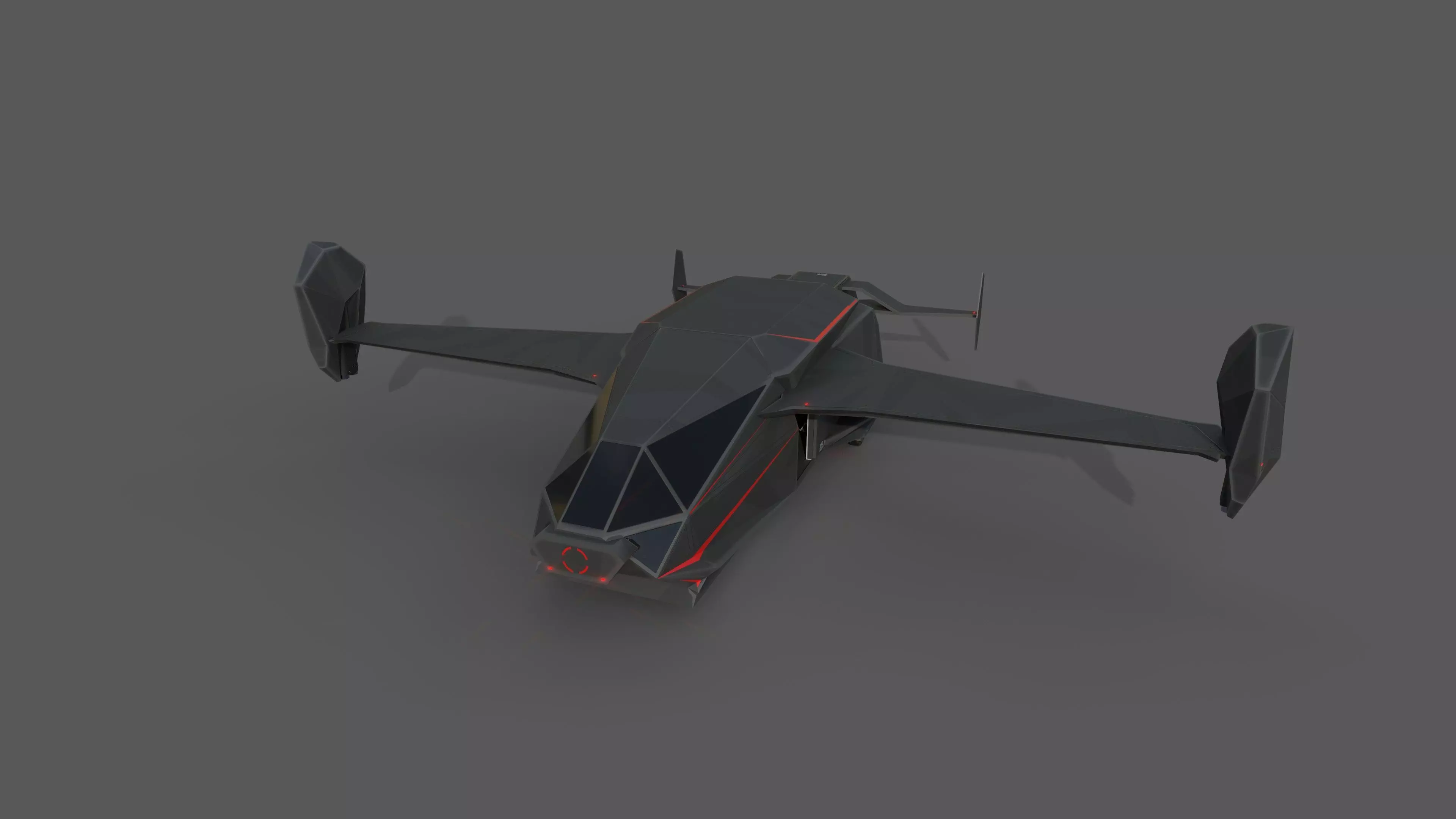 Aircraft inspired from valorant Low-poly 3D model_0