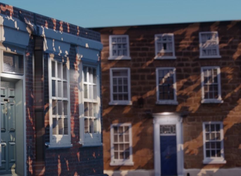 Backround homes and apartments Free 3D model_3