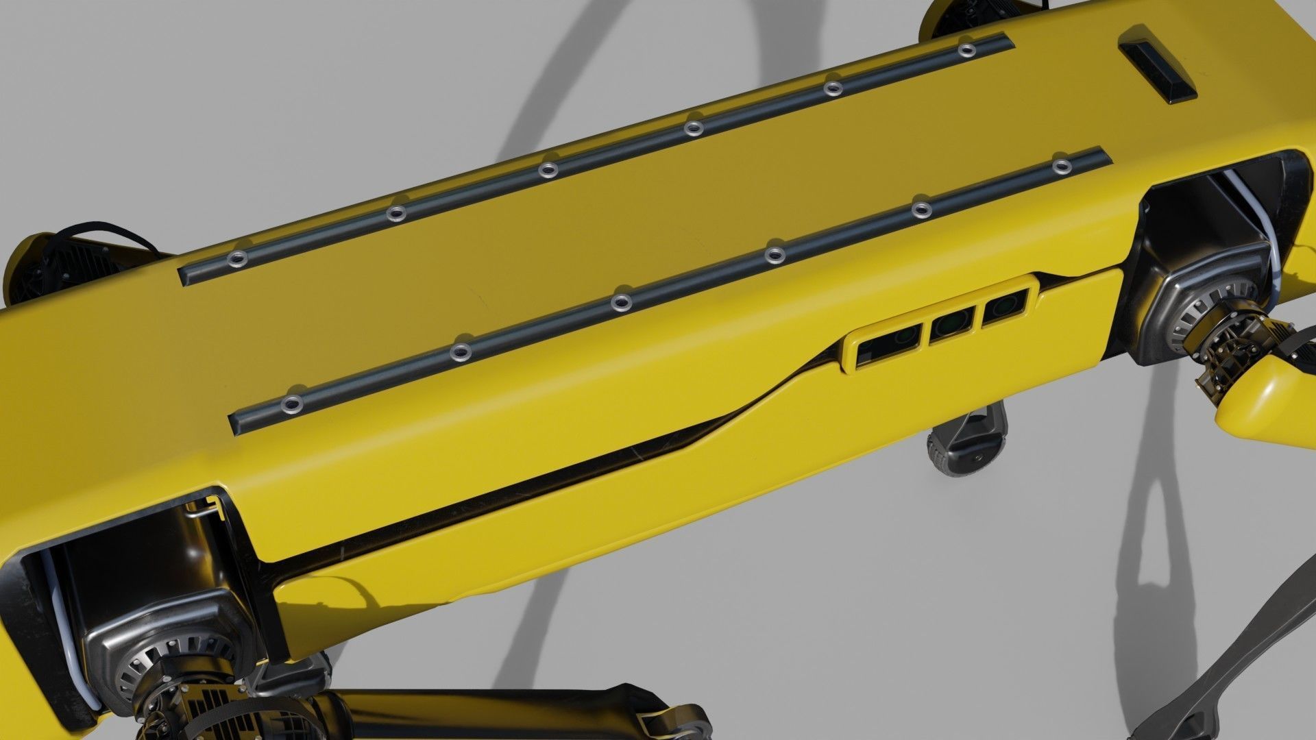 Robot Dog Low-poly 3D model_8