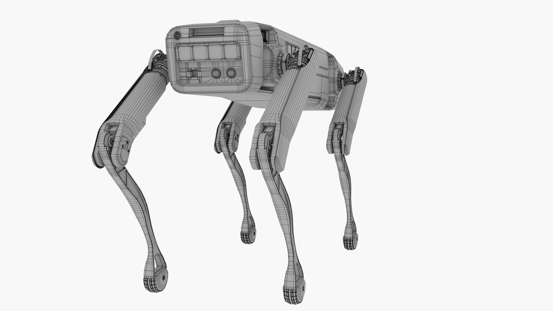 Robot Dog Low-poly 3D model_17