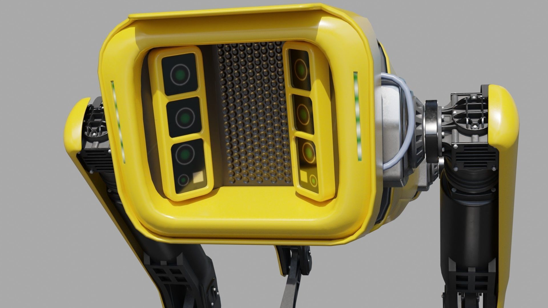 Robot Dog Low-poly 3D model_14