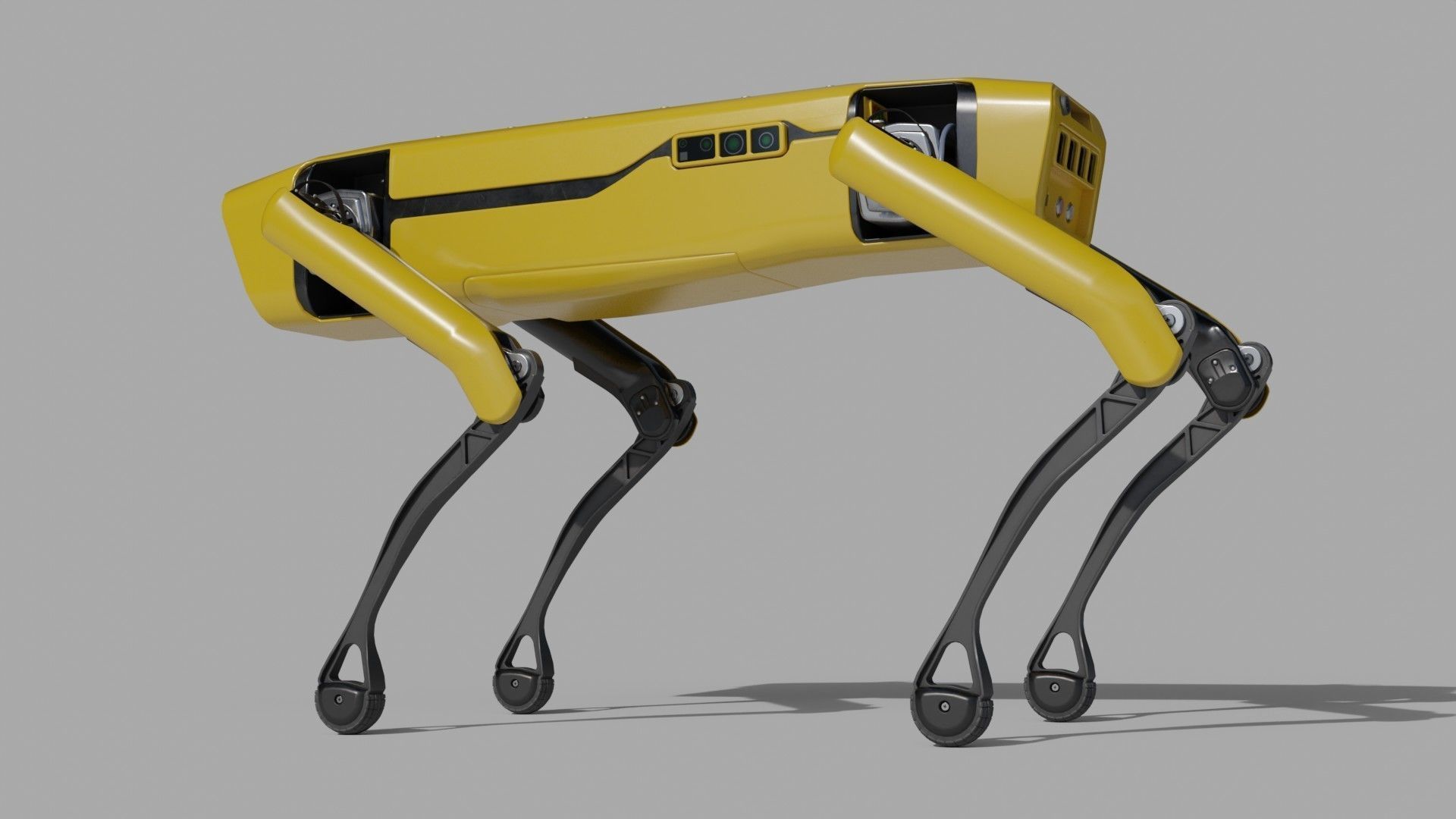 Robot Dog Low-poly 3D model_2