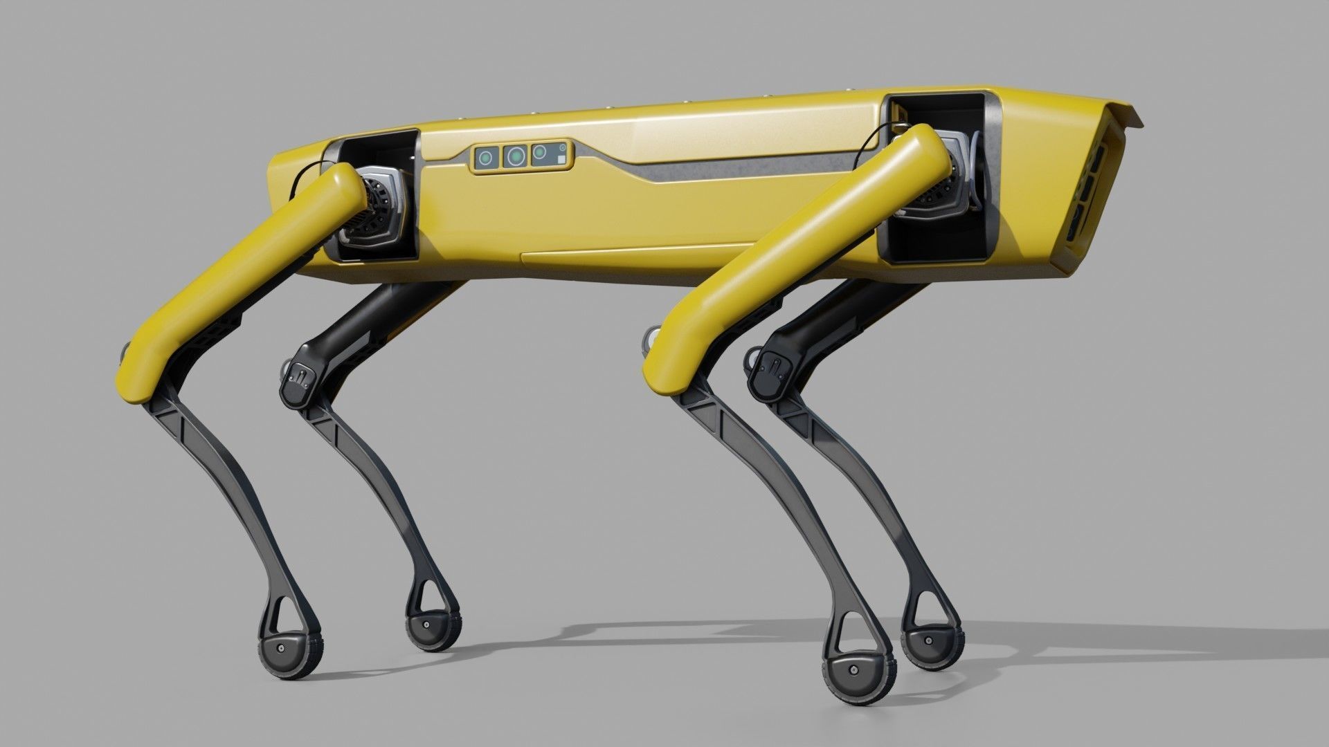 Robot Dog Low-poly 3D model_10