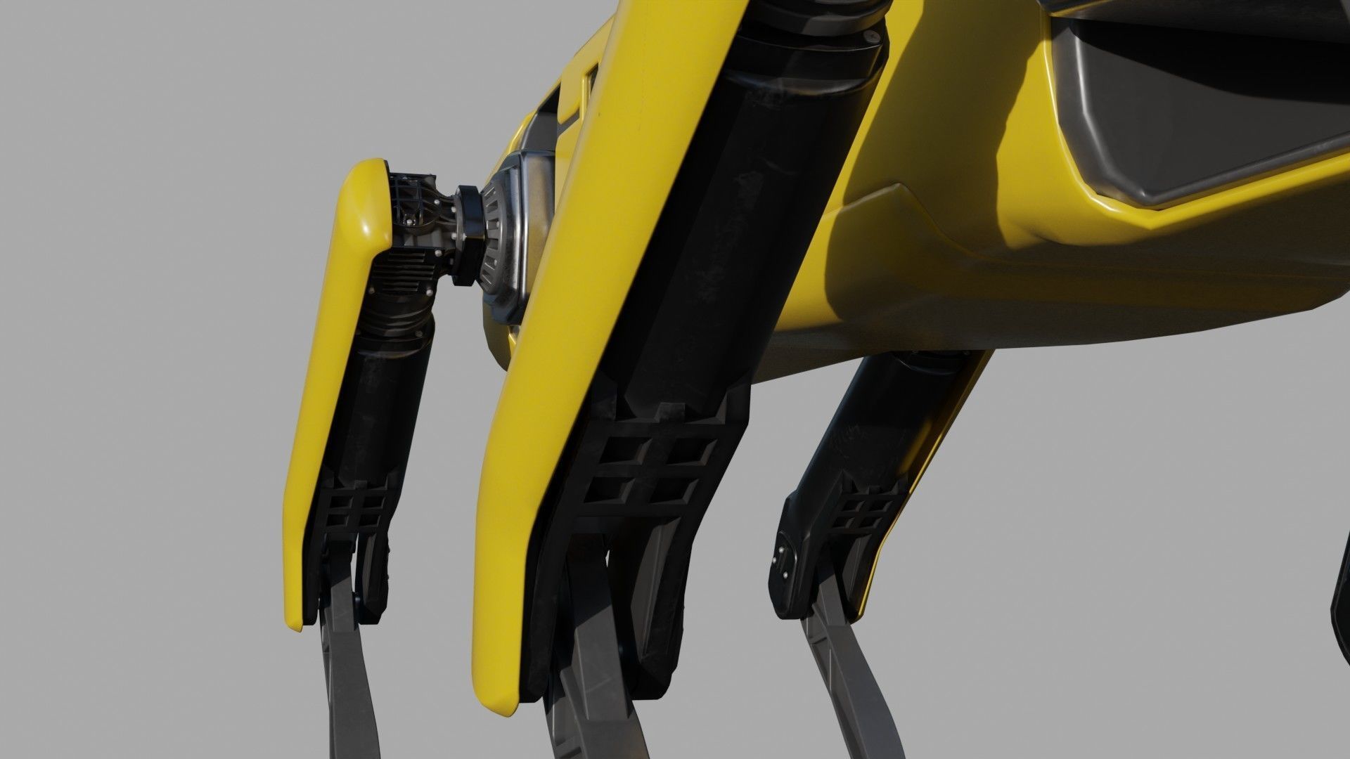 Robot Dog Low-poly 3D model_11