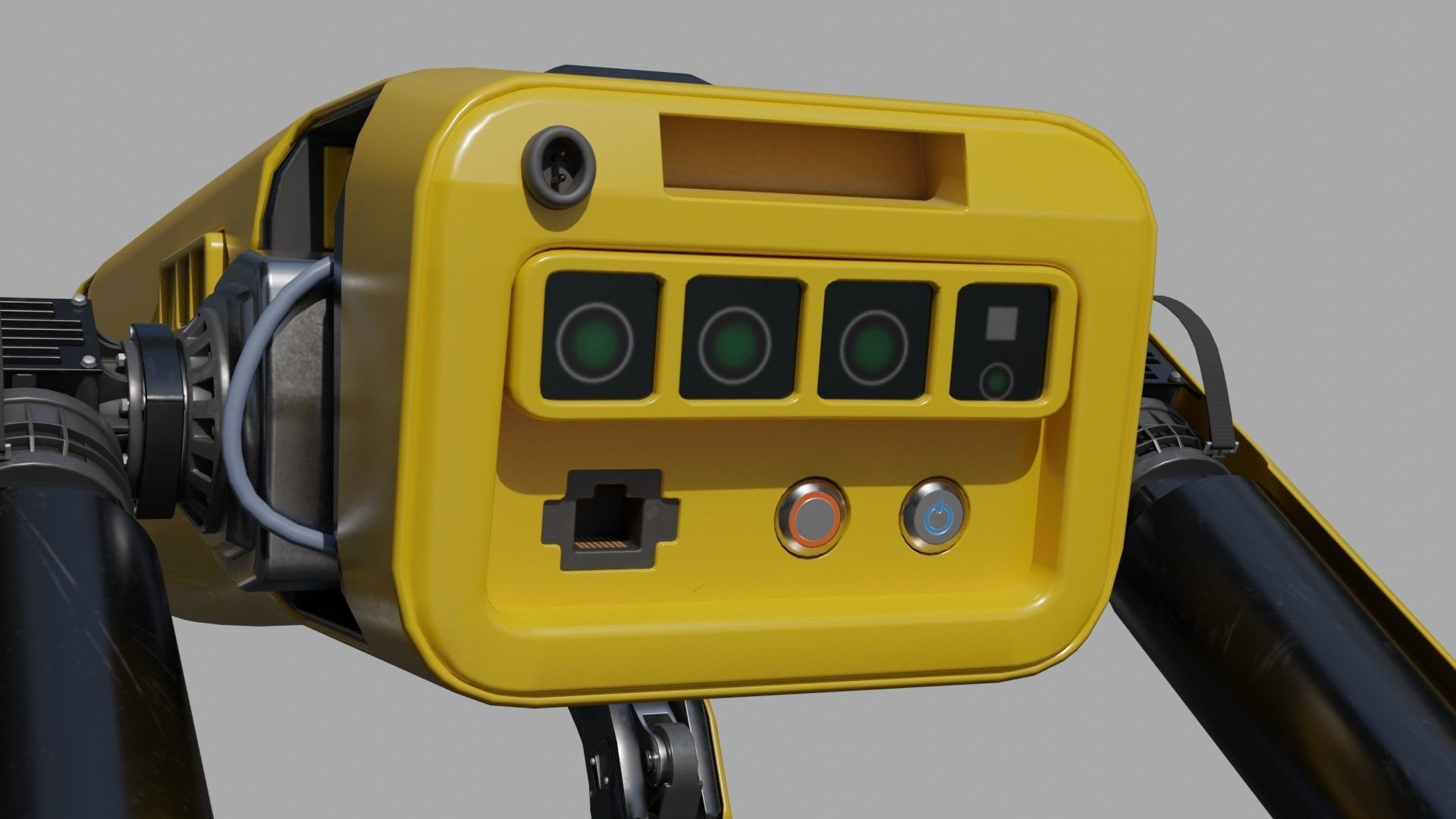 Robot Dog Low-poly 3D model_12