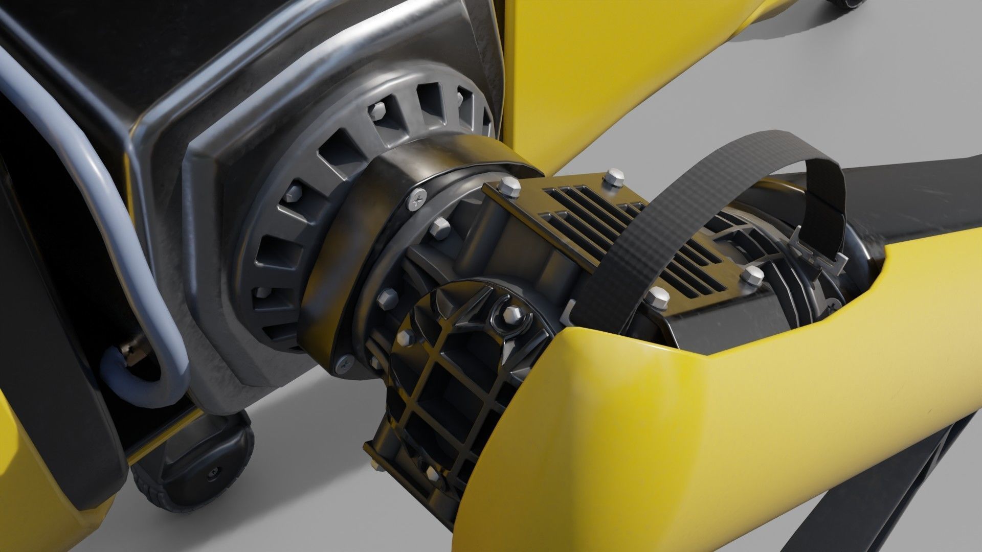 Robot Dog Low-poly 3D model_3