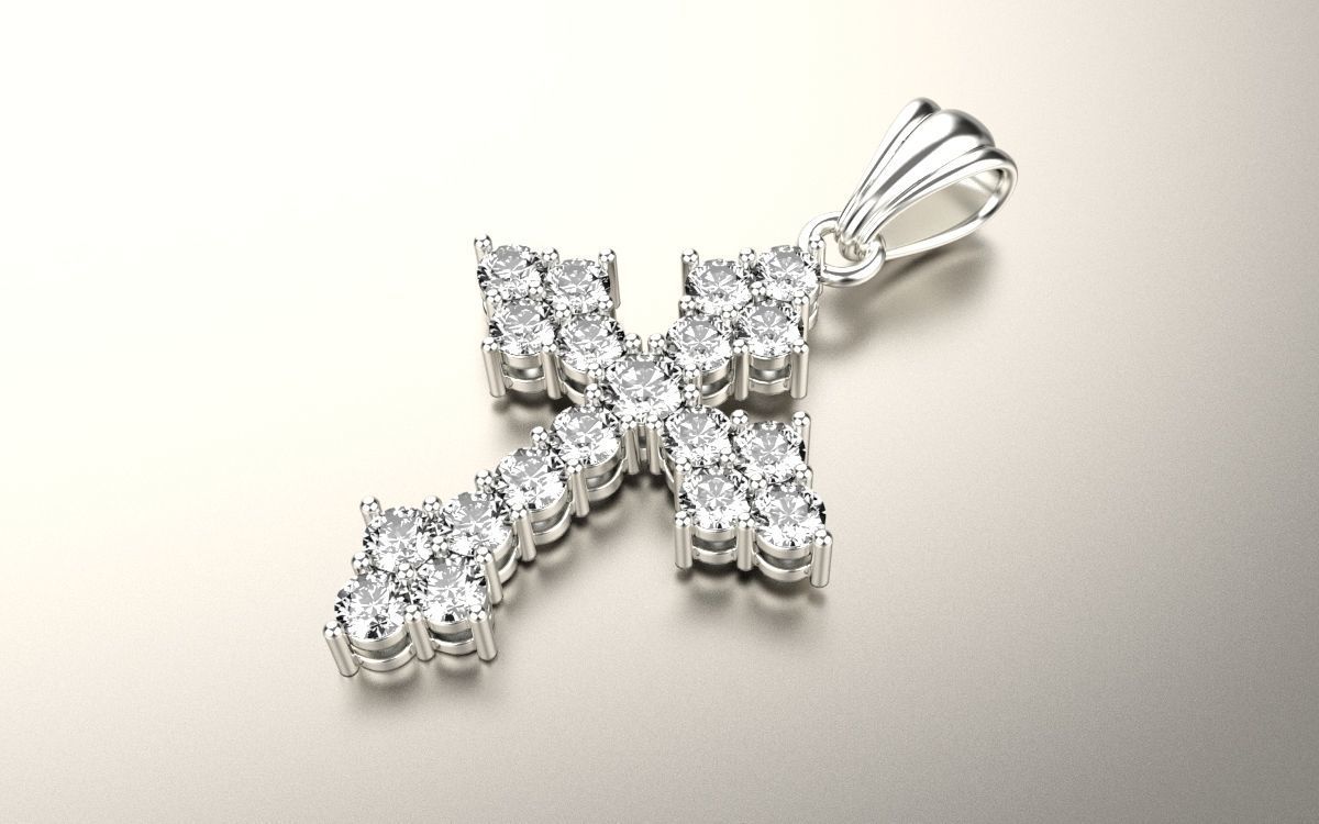 cross pendant 210324 3D print model_1