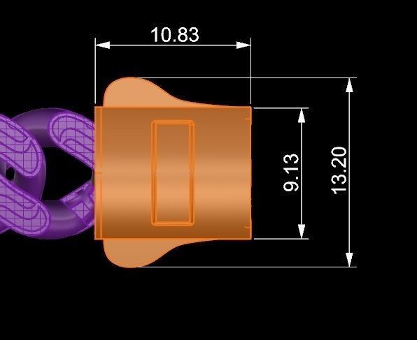 10- 9 MM Miami Gold Cuban Chain Bracelet  3D print model_4