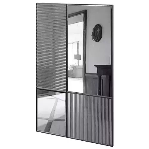 Wall Mirror Finestra Flutes by Deknudt Mirrors