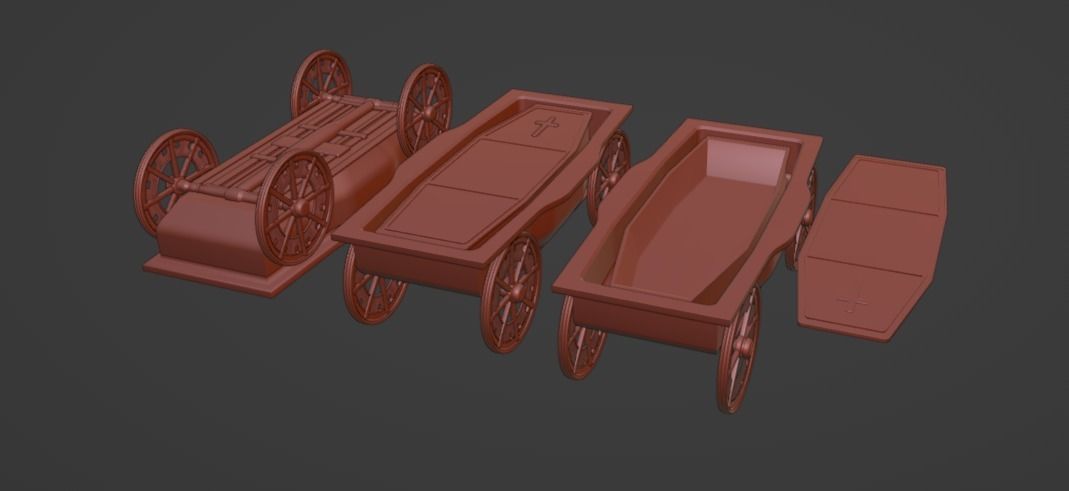 Coffin Cart Free 3D model_4
