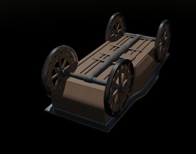 Coffin Cart Free 3D model_3