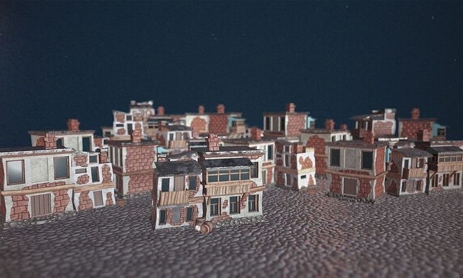 Old Houses of Sakartvelo Low-poly 3D model