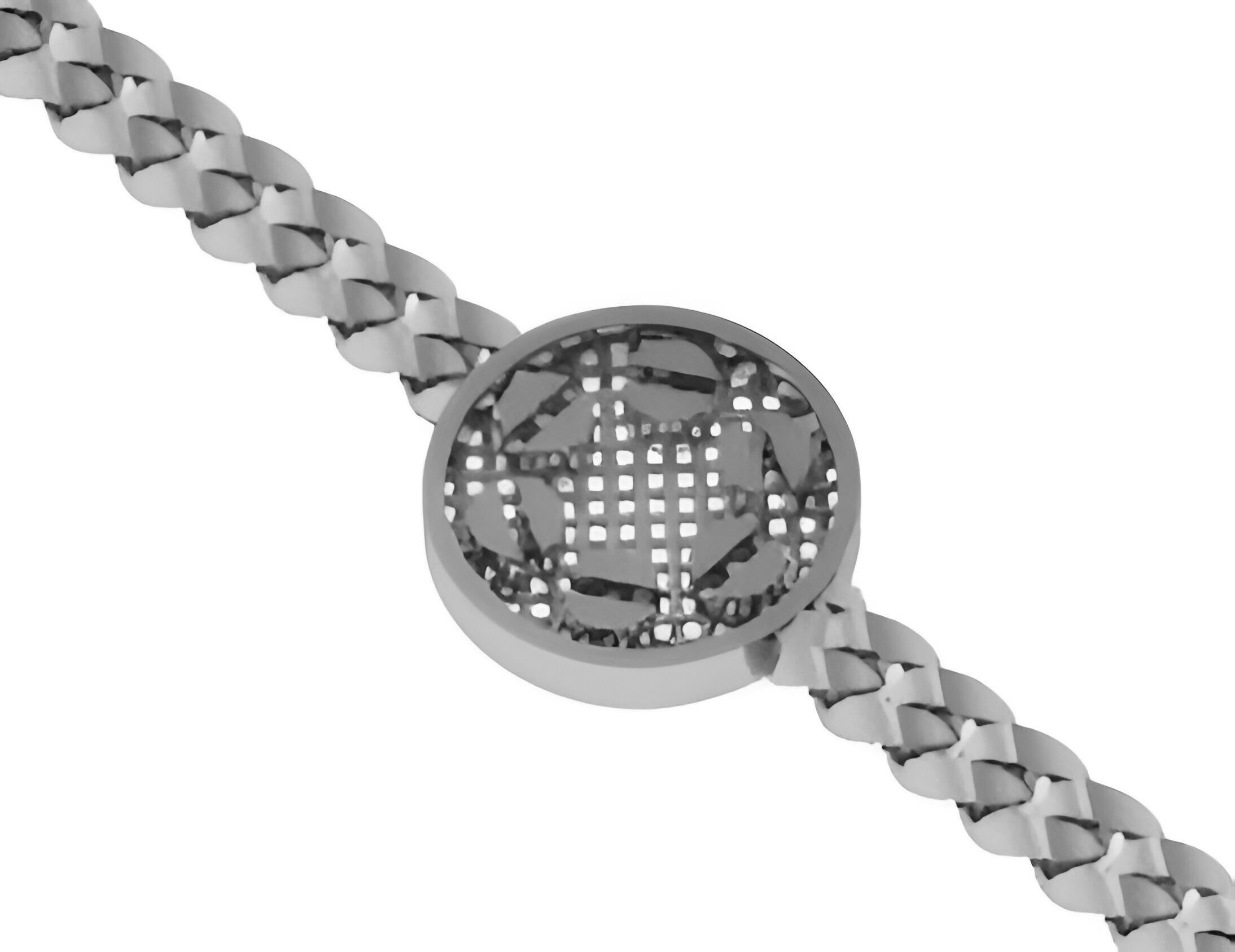 Miami Screw Head Dial Cuban Chain Bracelet 3D print model_9