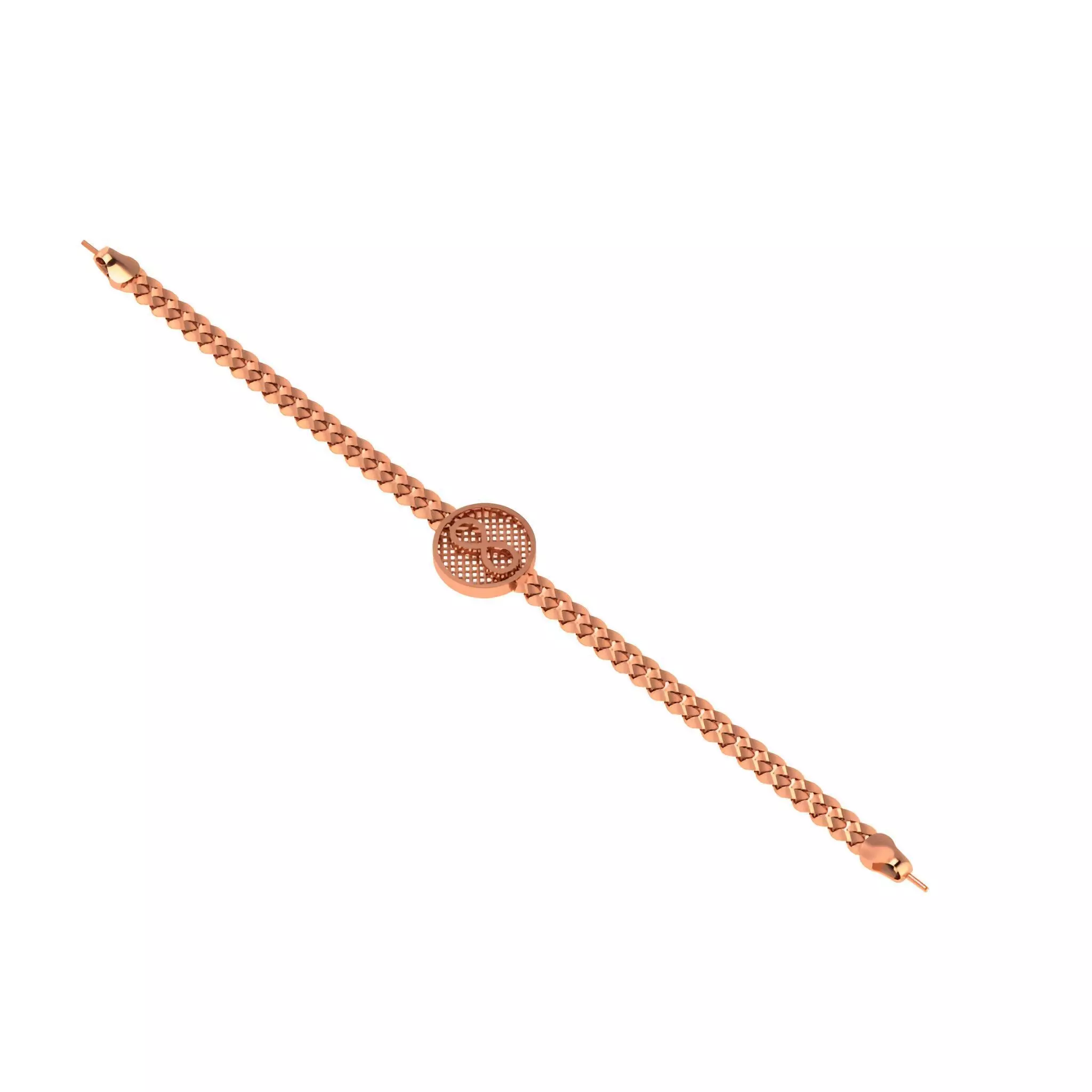 Infinity Dial Miami Cuban Chain Bracelet 3D print model