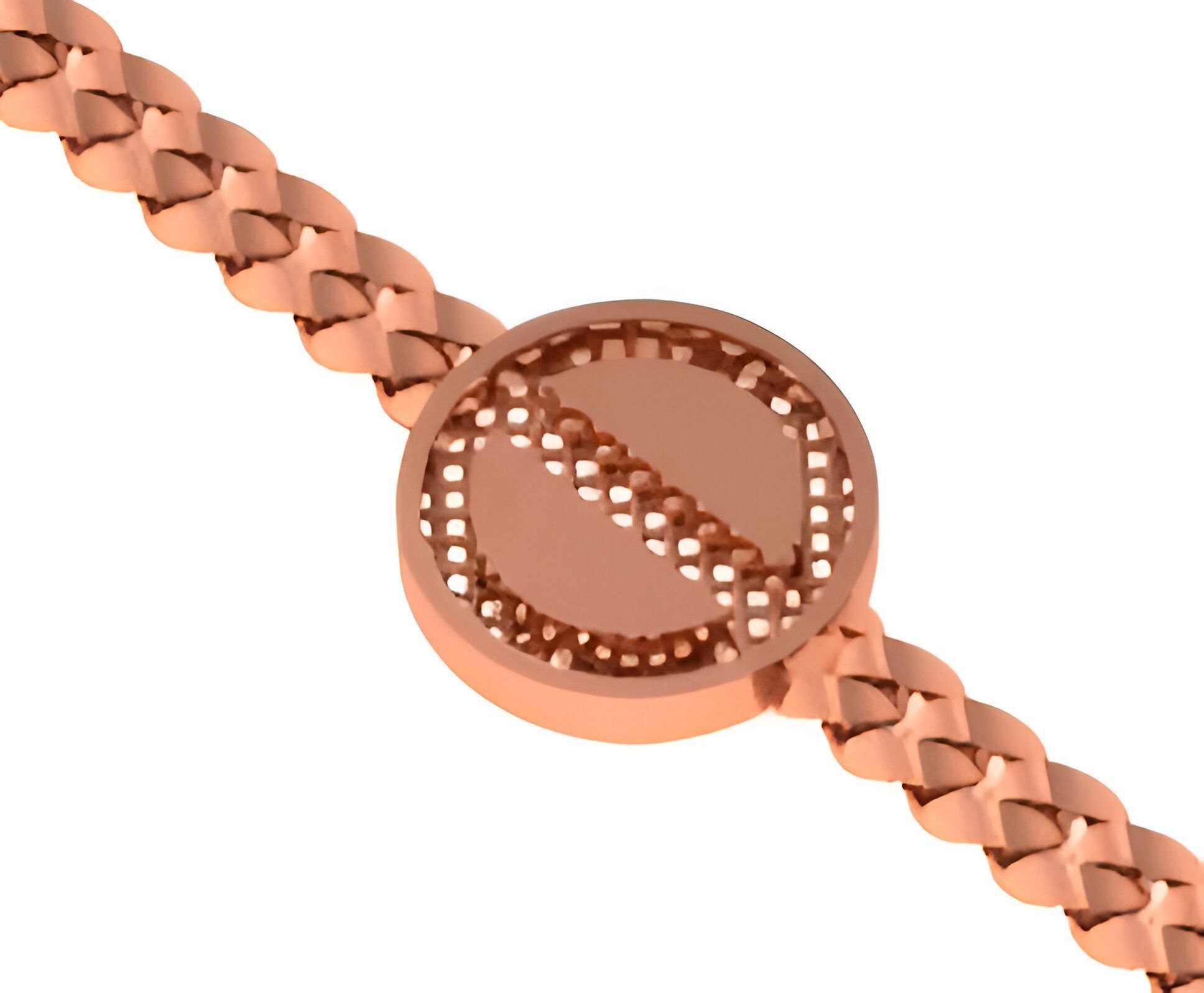 Screw Head Dial Miami Cuban Chain Bracelet 3D print model_8