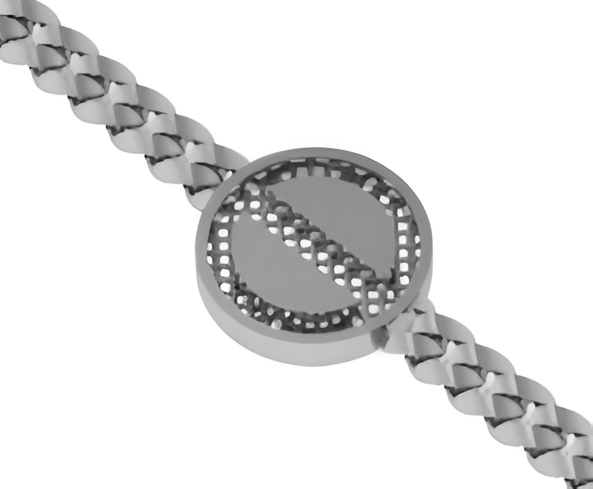 Screw Head Dial Miami Cuban Chain Bracelet 3D print model_10