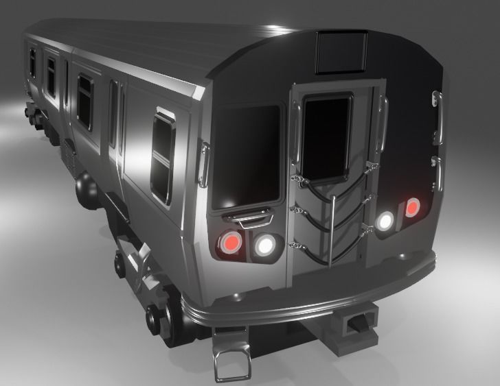 New York Train Subway Low-poly 3D model_2
