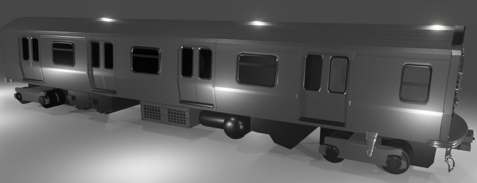 New York Train Subway Low-poly 3D model_3