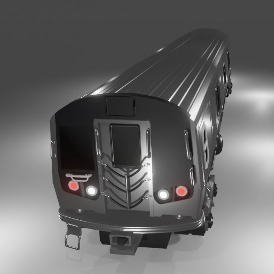New York Train Subway Low-poly 3D model_1
