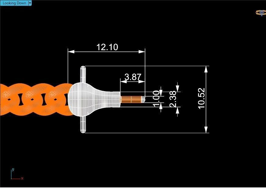 Watch Clock Dial Miami Cuban Chain Bracelet 3D print model_7