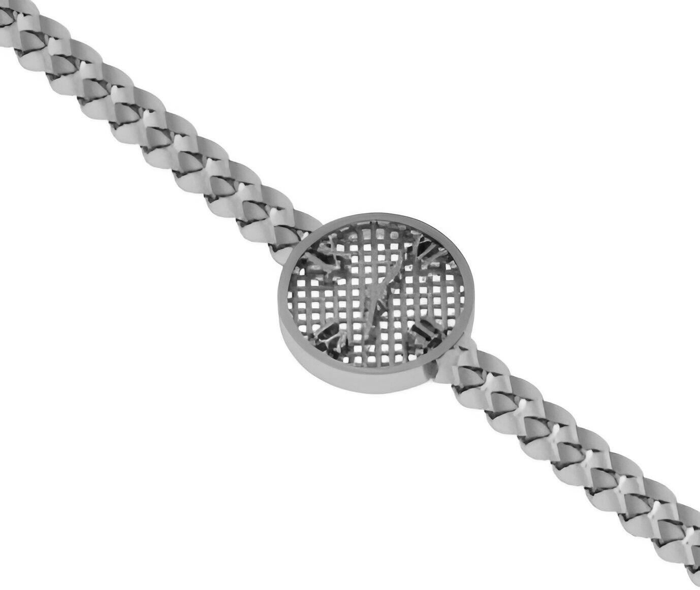 Watch Clock Dial Miami Cuban Chain Bracelet 3D print model_10