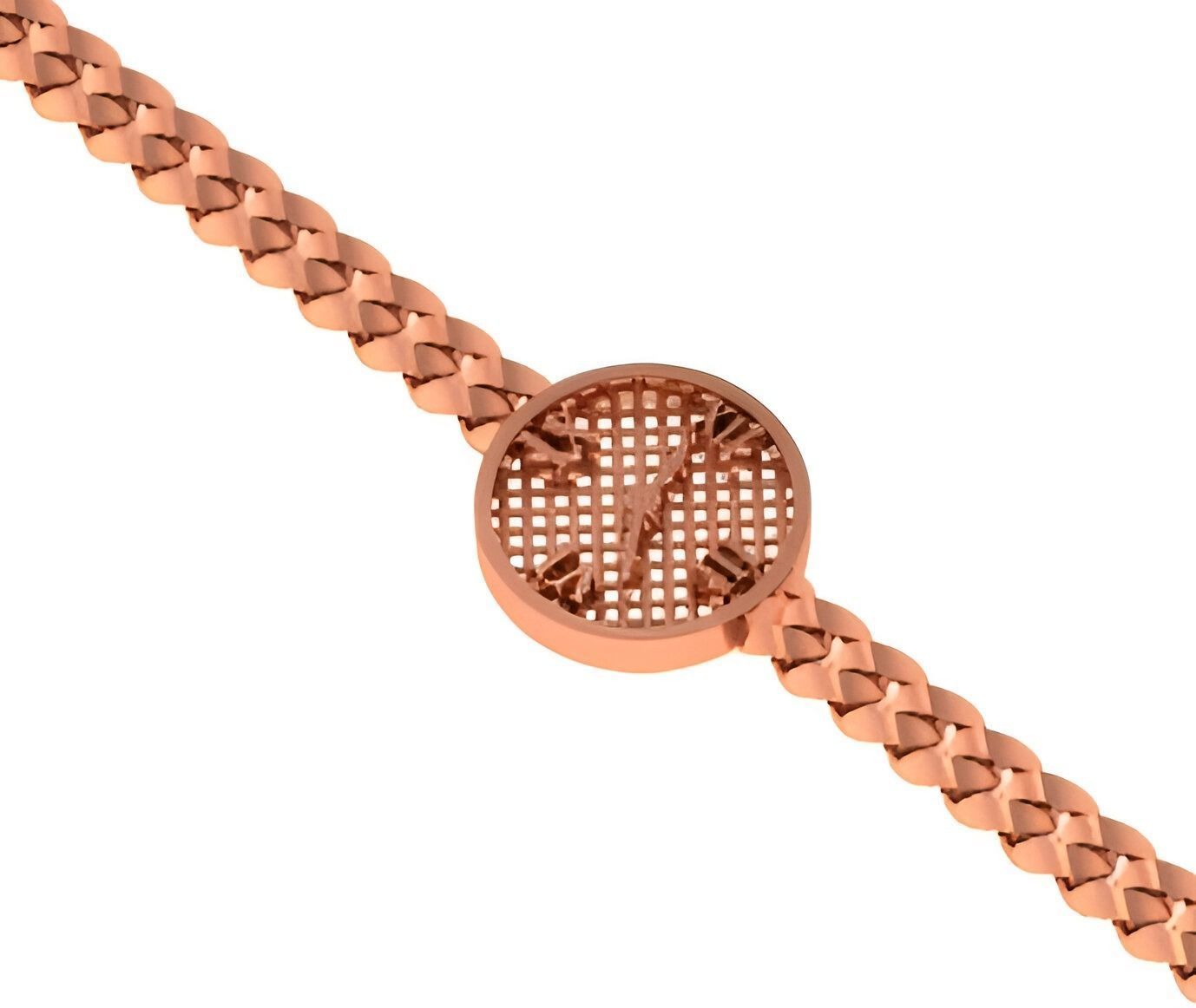 Watch Clock Dial Miami Cuban Chain Bracelet 3D print model_8