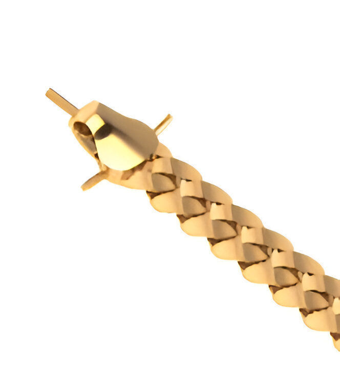 Watch Clock Dial Miami Cuban Chain Bracelet 3D print model_12