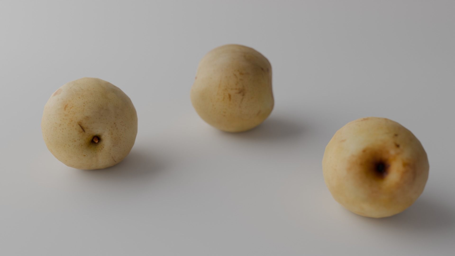 Green apple 3D model_1