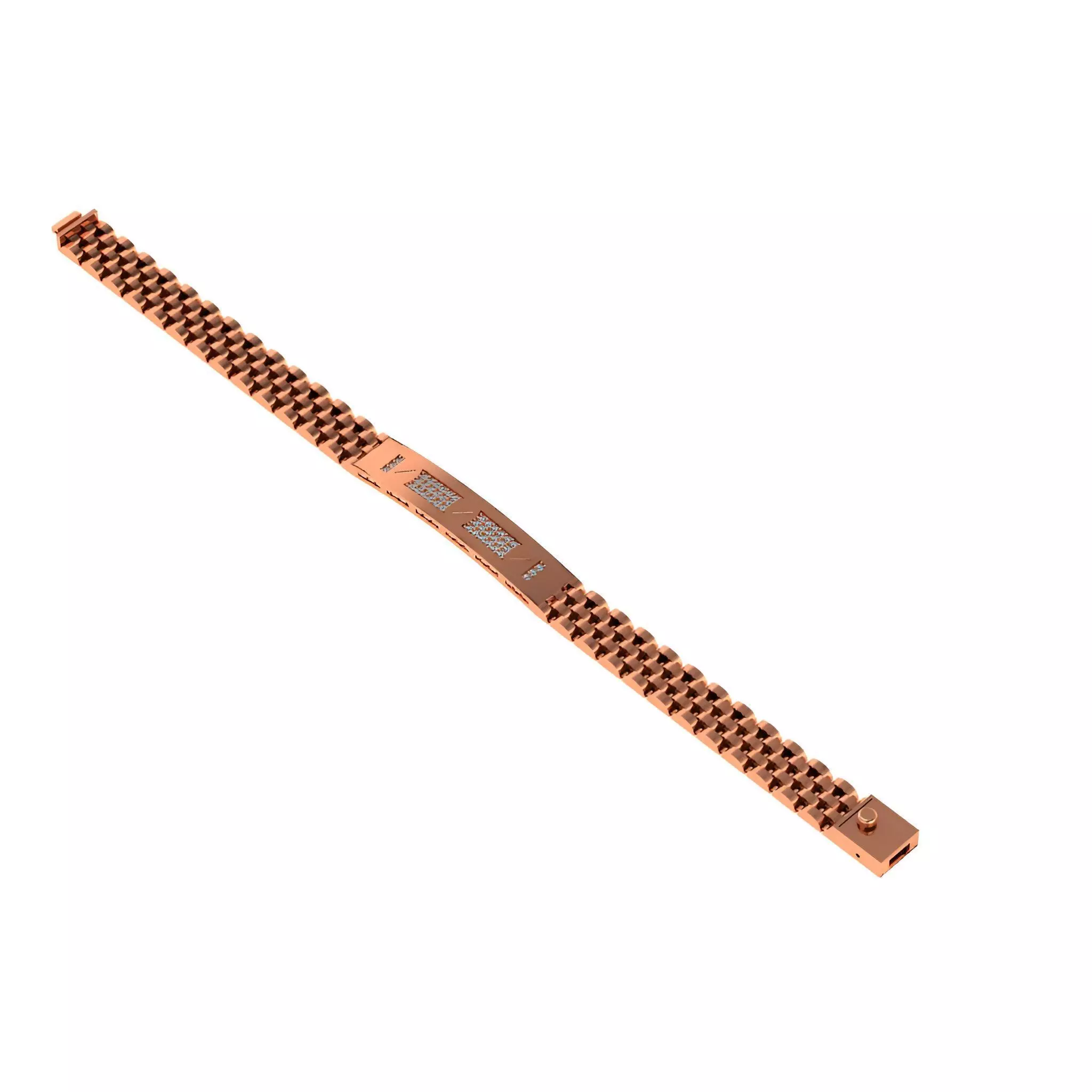 Screw Head Diamond Plate Watch Strap Bracelet 3D print model