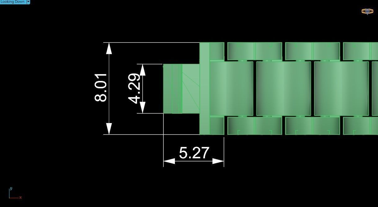 Watch Starp Link Gold Bacelet 3D print model_4