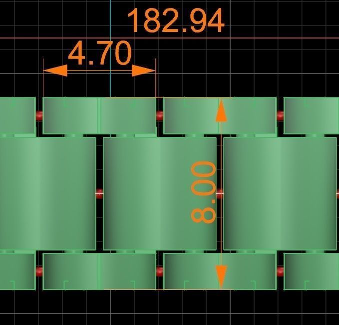 Watch Starp Link Gold Bacelet 3D print model_3