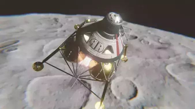 Realistic 3D model of a lander Free 3D model