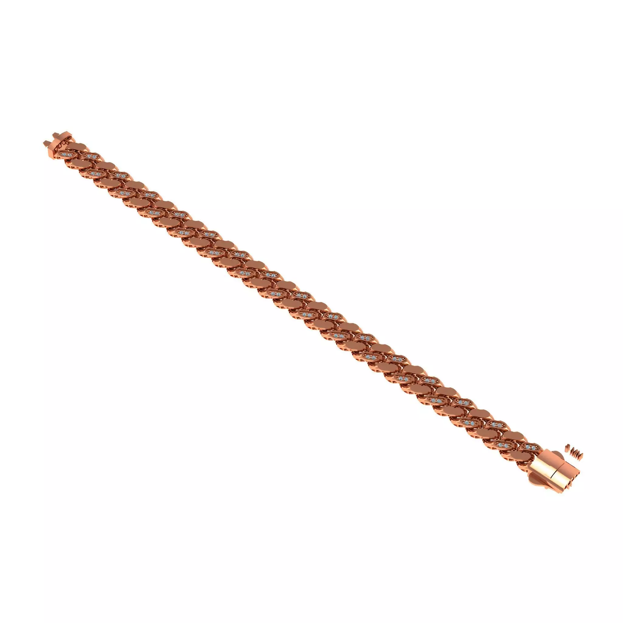  Miami   Cuban Chain Bracelet  3D print model_0