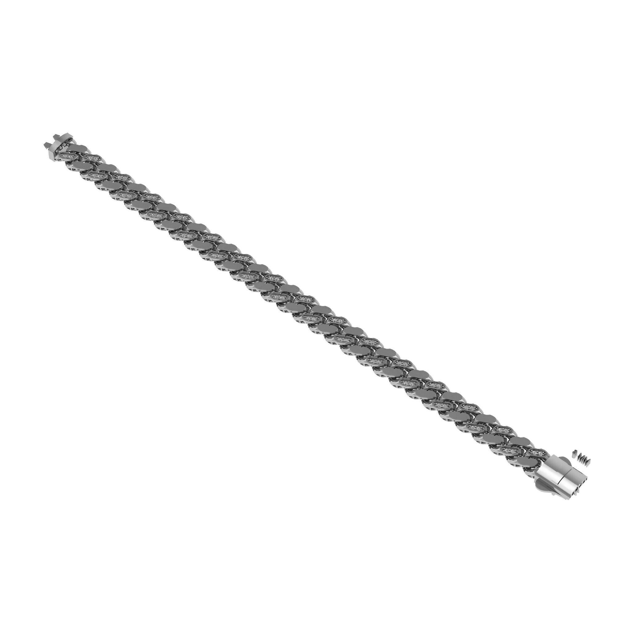  Miami   Cuban Chain Bracelet  3D print model_2