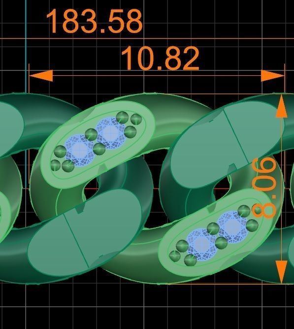  Miami   Cuban Chain Bracelet  3D print model_6