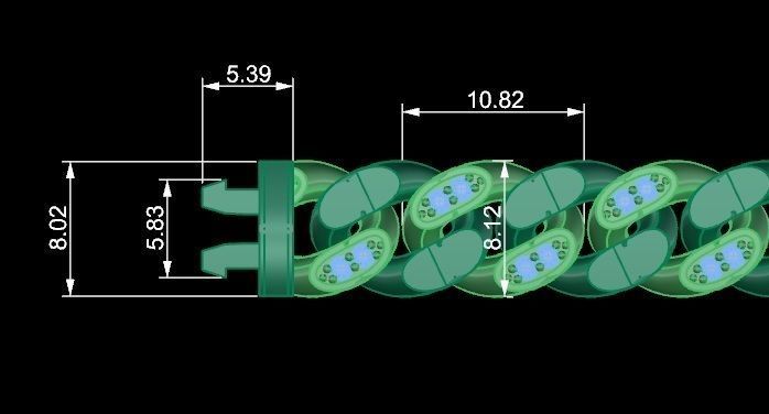  Miami   Cuban Chain Bracelet  3D print model_4