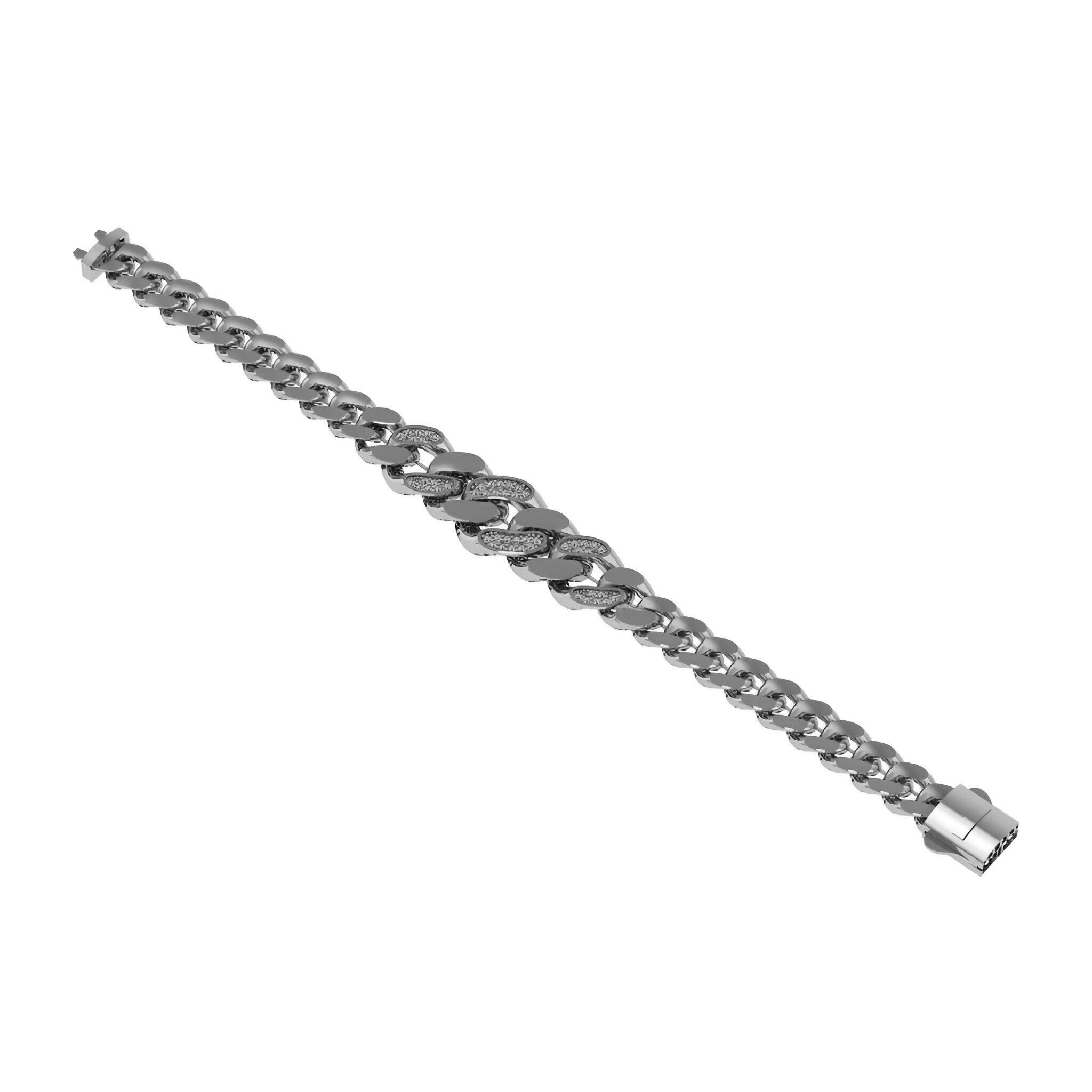  Miami  Cuban Chain Bracelet 3D print model_1