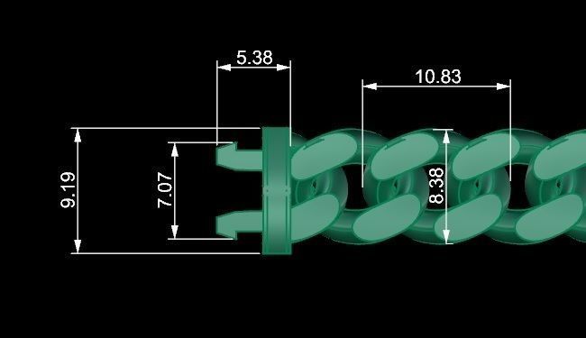  Miami  Cuban Chain Bracelet 3D print model_4