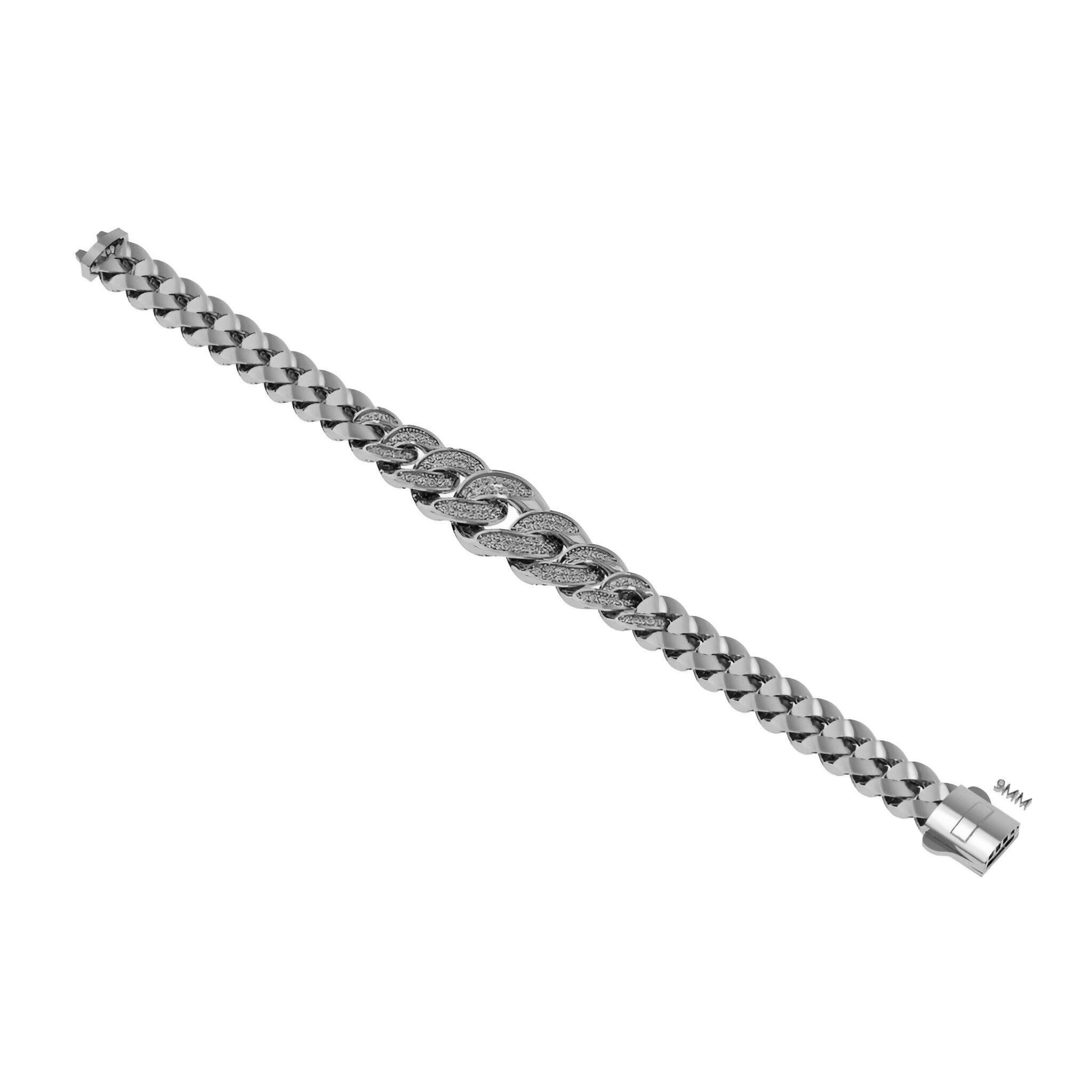 20 - 15 MM Miami Cuban Chain Bracelet 3D print model_2