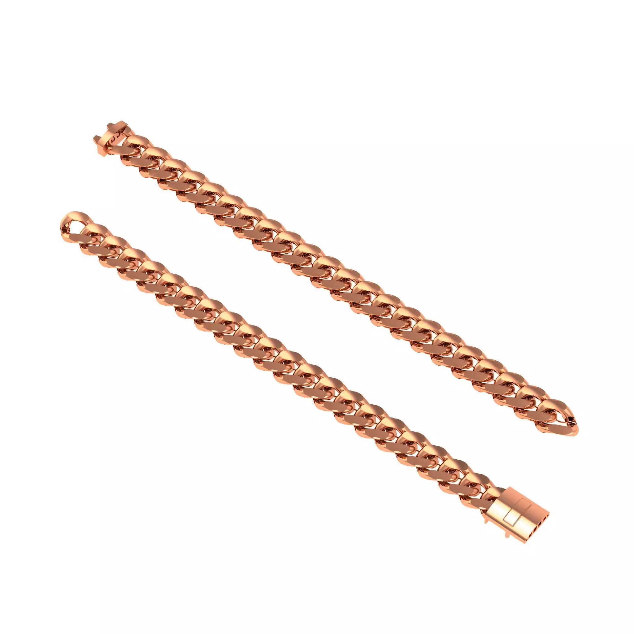 11MM Miami  Cuban Chain Bracelet 3D print model 3D print model_0