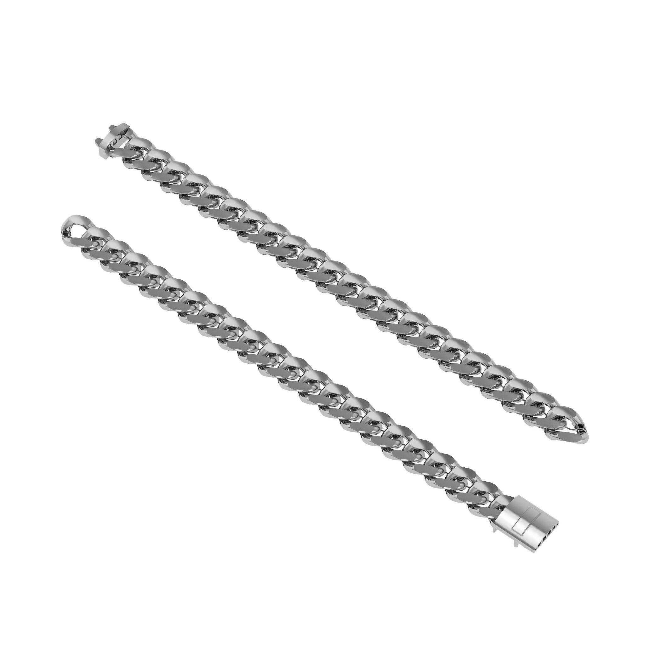 11MM Miami  Cuban Chain Bracelet 3D print model 3D print model_2