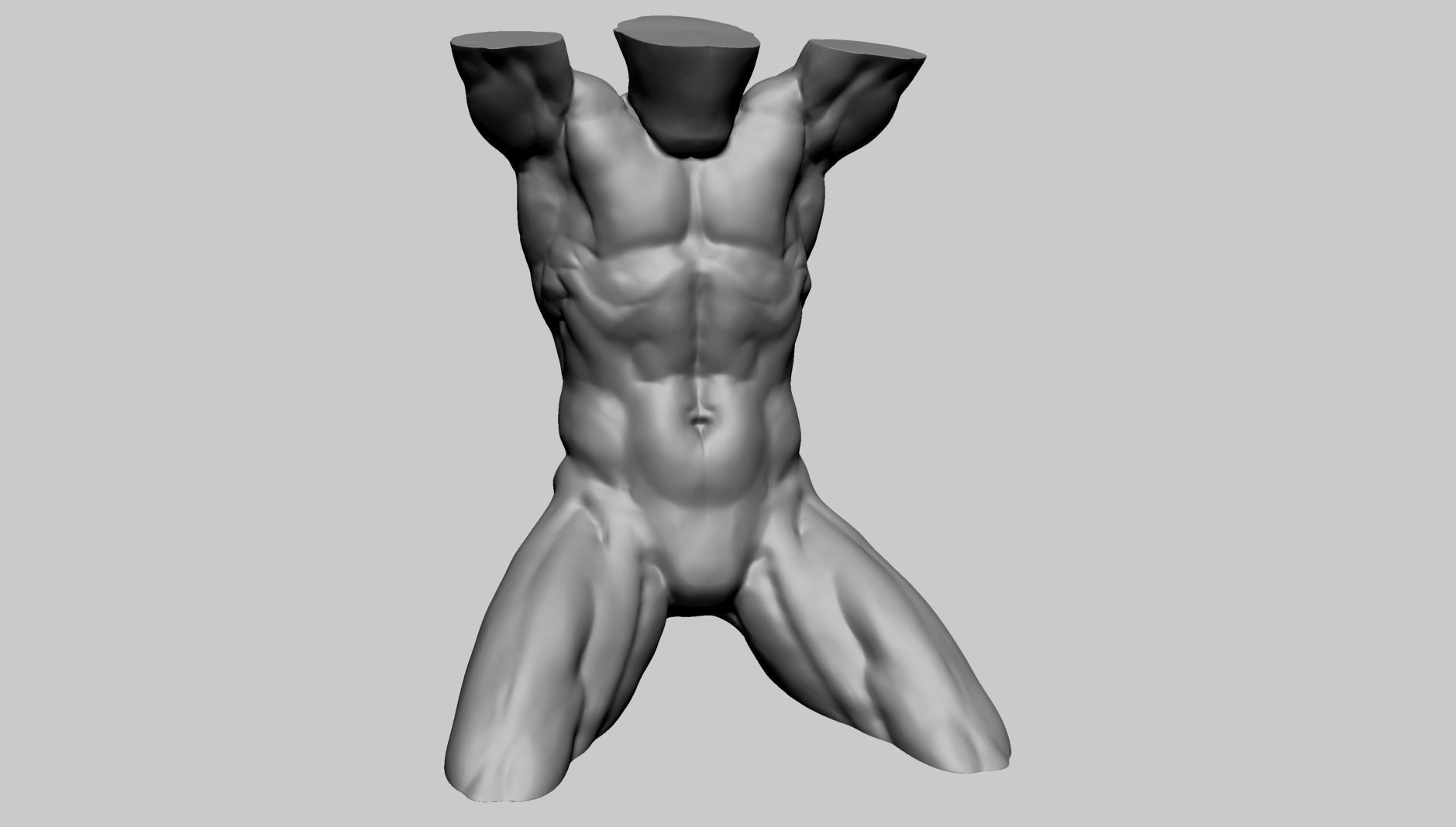 Male Torso D 3D model_1