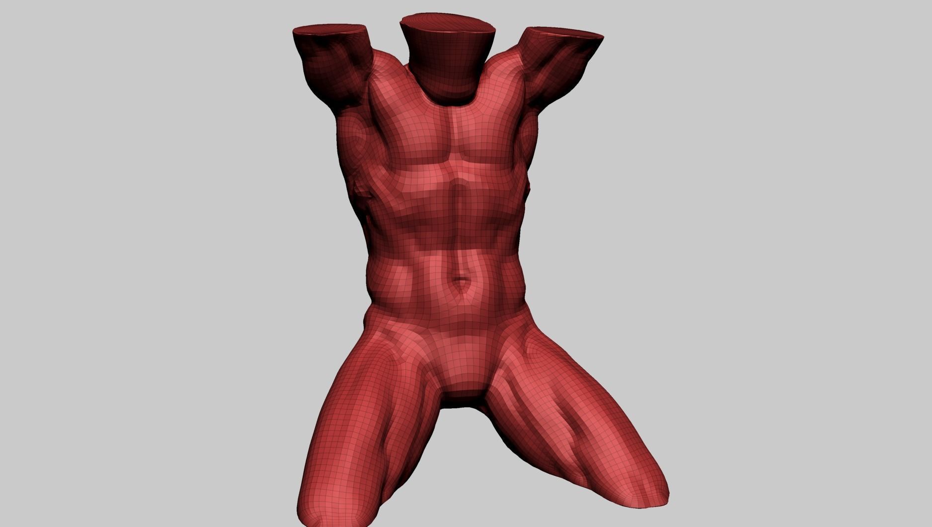 Male Torso D 3D model_9
