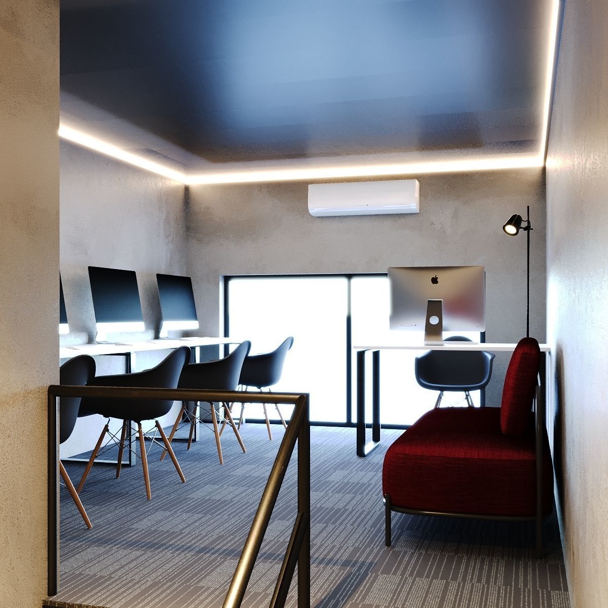 Industrial Coffee Shop Cafe 3D Model Scene - Editable 3D model_15