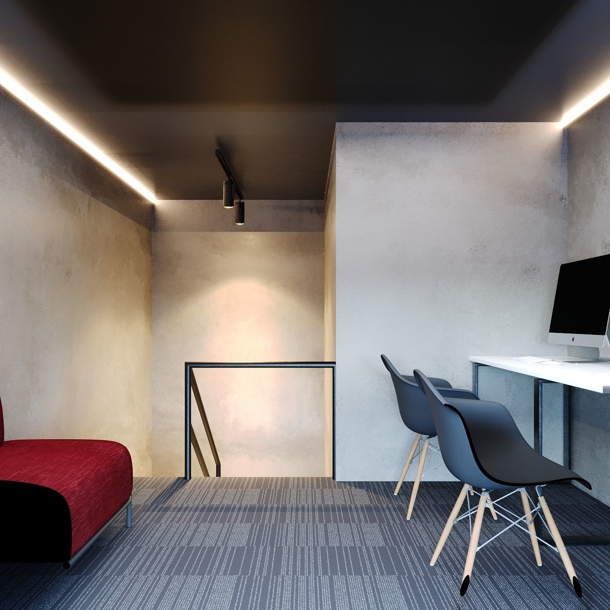 Industrial Coffee Shop Cafe 3D Model Scene - Editable 3D model_18